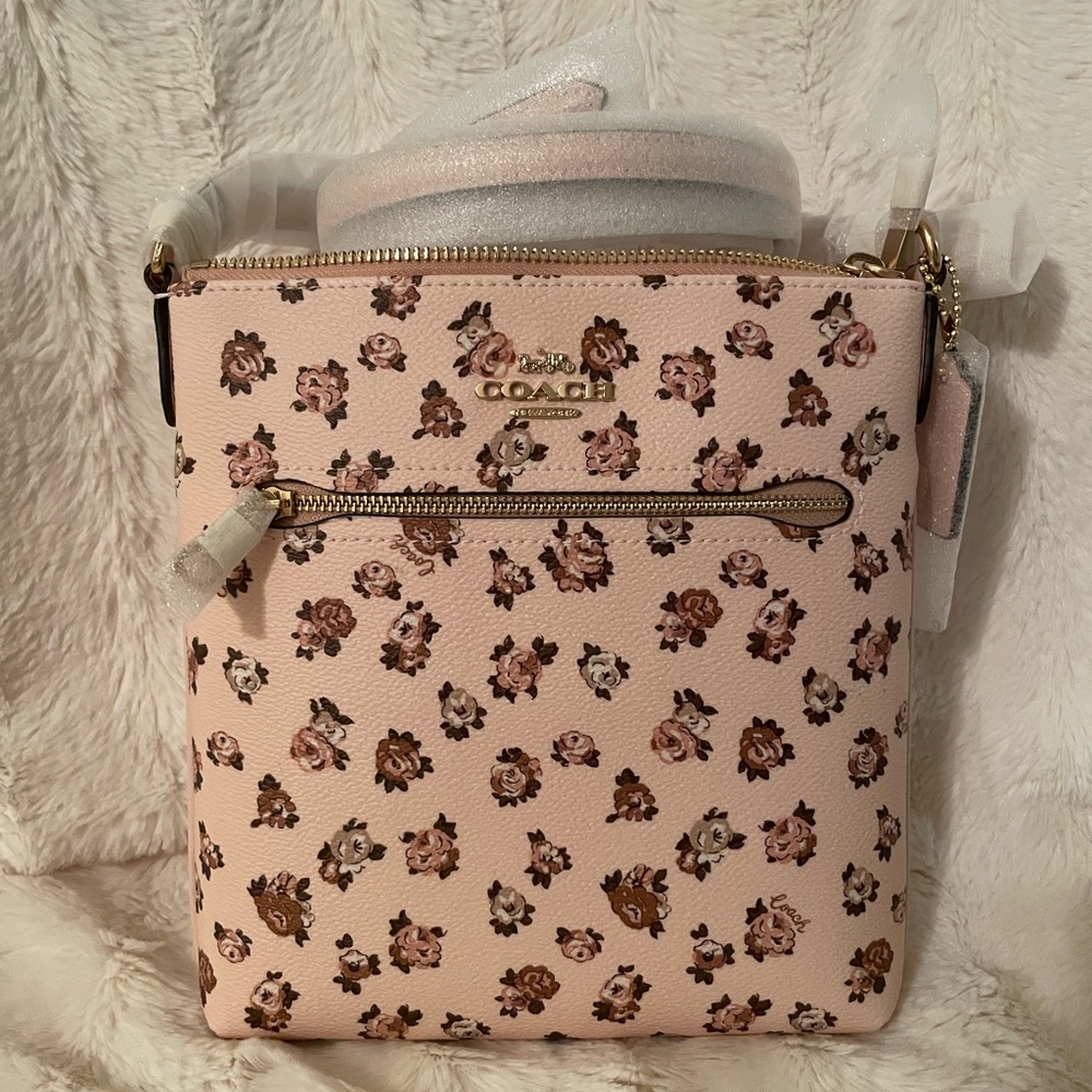 Mini Rowan File Bag With Rose Print - Picture 7 of 16